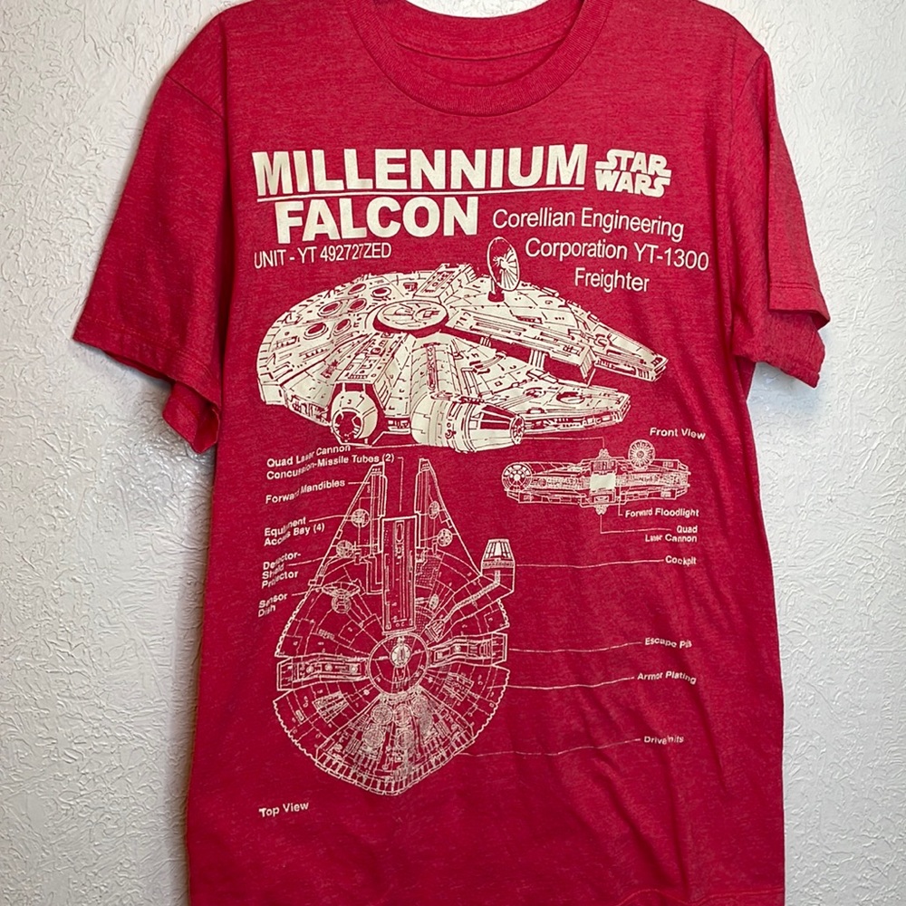 Star Wars Millennium Falcon Red T-shirt